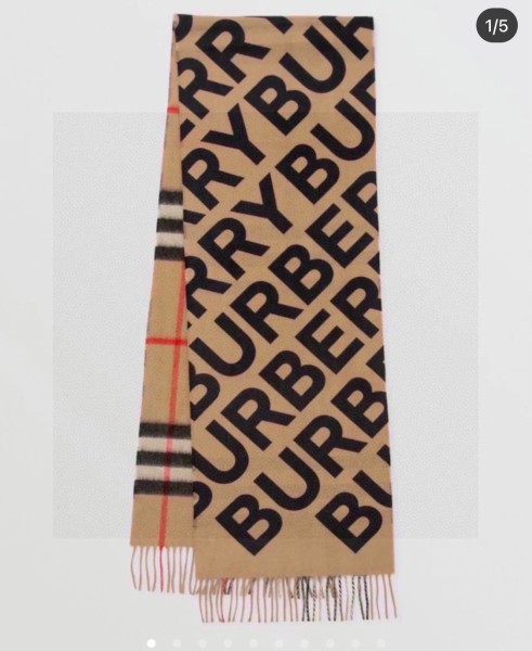 Streetwear Scarf BURBERRY 328955 size：32*192cm