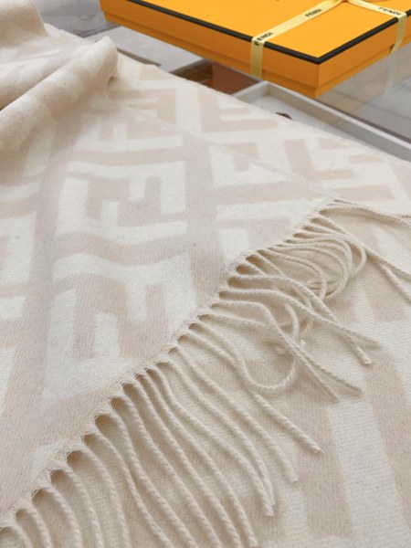 FENDI Knit Scarves Women's Ecru