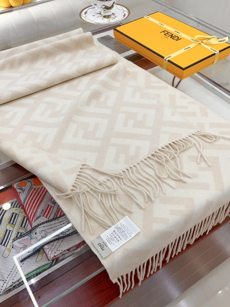 FENDI Knit Scarves Women's Ecru