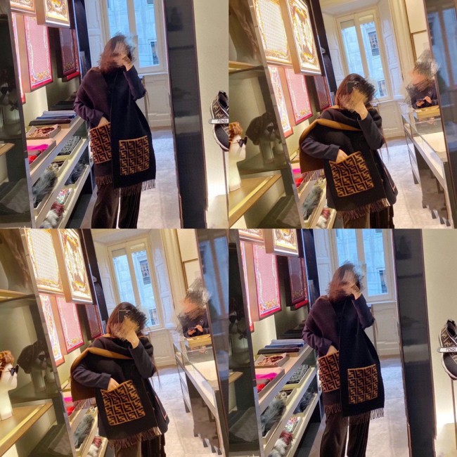 Streetwear Scarf FENDI 328834 size:38cm*210cm