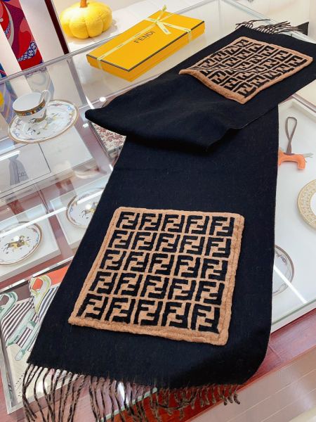 Streetwear Scarf FENDI 328834 size:38cm*210cm