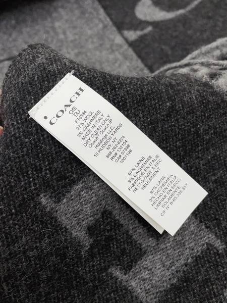 Streetwear Scarf COACH 328770 SIZE:195×53cm