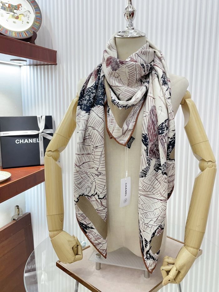 Streetwear Scarf CHANEL 328797 SIZE:140*140cm