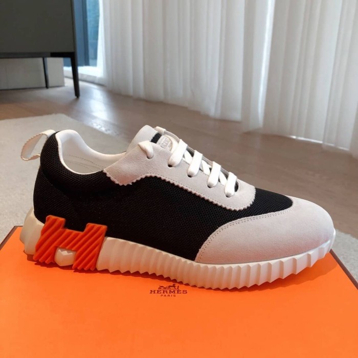 Hermes Bouncing sneaker Black White Orange
