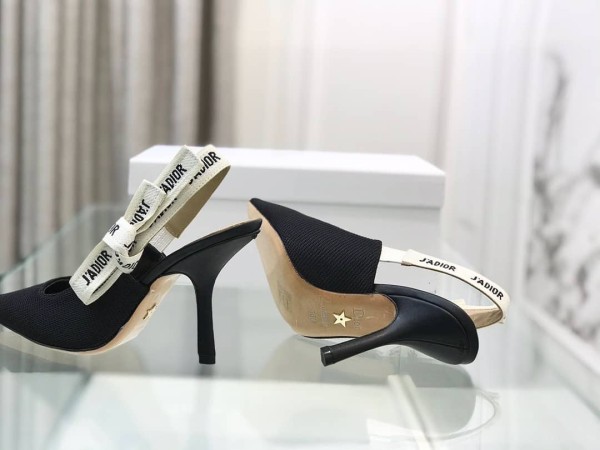Dior J'ADIOR SLINGBACK PUMP Black Technical Fabric