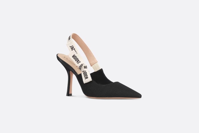 Dior J'ADIOR SLINGBACK PUMP Black Technical Fabric