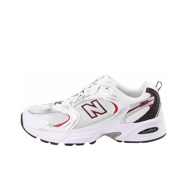 New Balance 530v2 White Silver Red