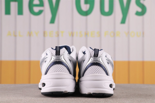 New Balance 530 White Silver Navy