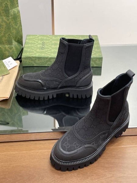 Gucci GG CANVAS ANKLE BOOT Black