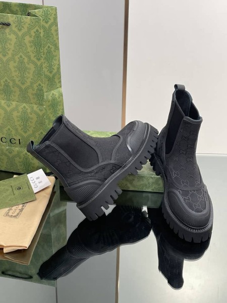 Gucci GG CANVAS ANKLE BOOT Black