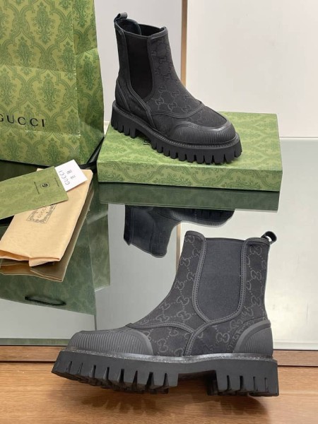 Gucci GG CANVAS ANKLE BOOT Black