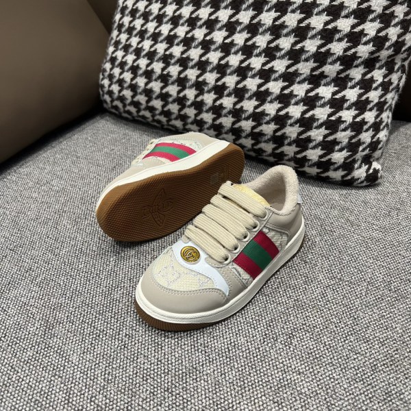 GUCCI Screener Low top Kids' Skateboarding Shoes Beige Kids'