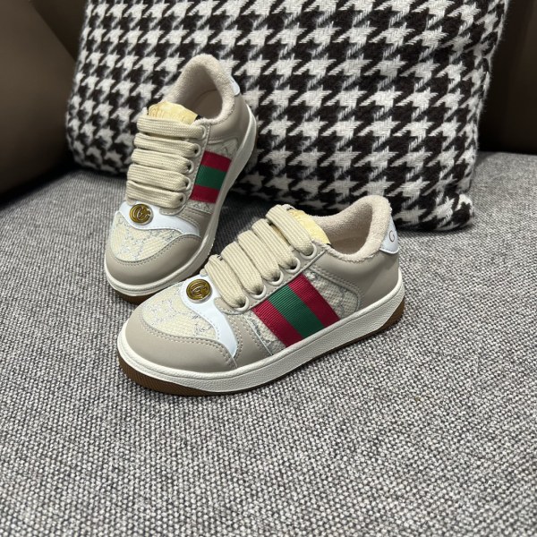 GUCCI Screener Low top Kids' Skateboarding Shoes Beige Kids'
