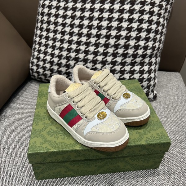 GUCCI Screener Low top Kids' Skateboarding Shoes Beige Kids'