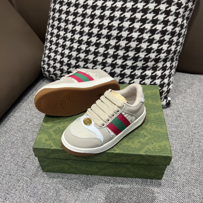 GUCCI Screener Low top Kids' Skateboarding Shoes Beige Kids'