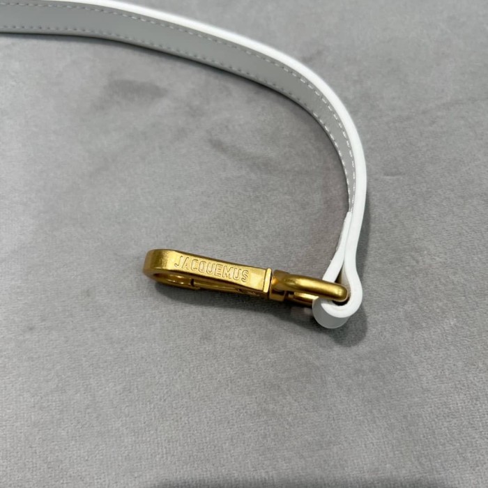 Jacquemus Le Chiquito Leather Shoulder Bag Crossbody Bag Handbag Large Size Women's White 21H213BA0033000100 size L24*W9*H18cm