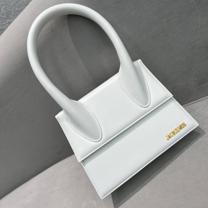Jacquemus Le Chiquito Leather Shoulder Bag Crossbody Bag Handbag Large Size Women's White 21H213BA0033000100 size L24*W9*H18cm