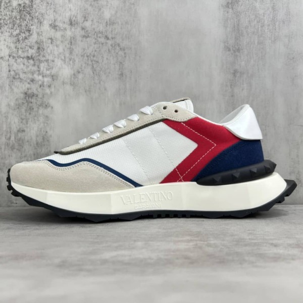 Valentino Garavani Vlogo Pace low-top sneaker in split leather, fabric and calfskin