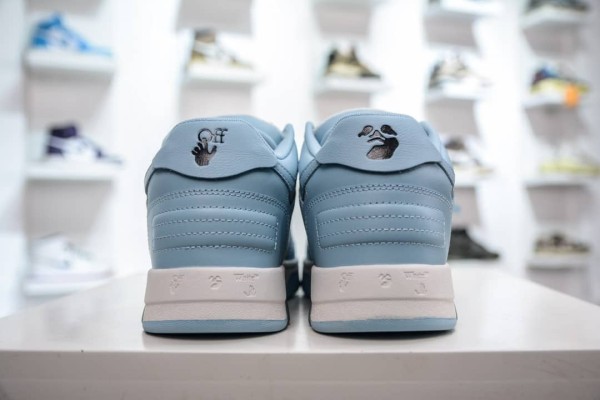 OFF-WHITE OOO Low Out Of Office Calf Leather White Light Blue