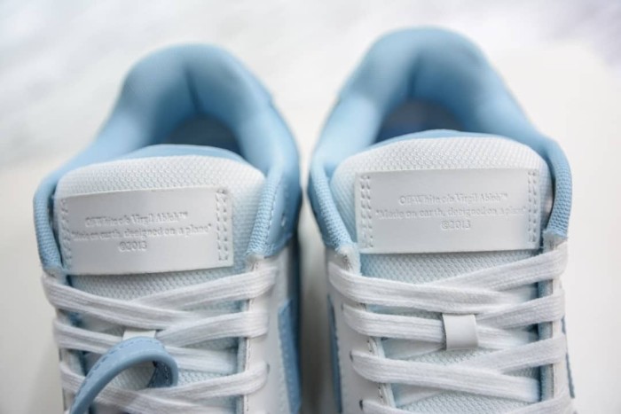 OFF-WHITE OOO Low Out Of Office Calf Leather White Light Blue