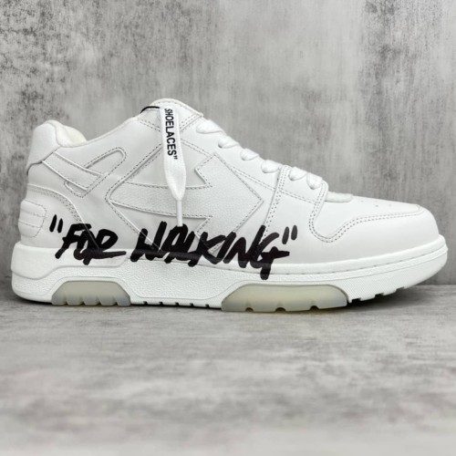 OFF-WHITE Out Of Office OOO Low Tops For Walking White Black