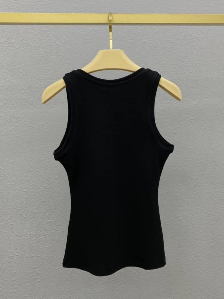 Loewe cotton logo printing round neck sleeveless vest female model S540Y07XA2-1100