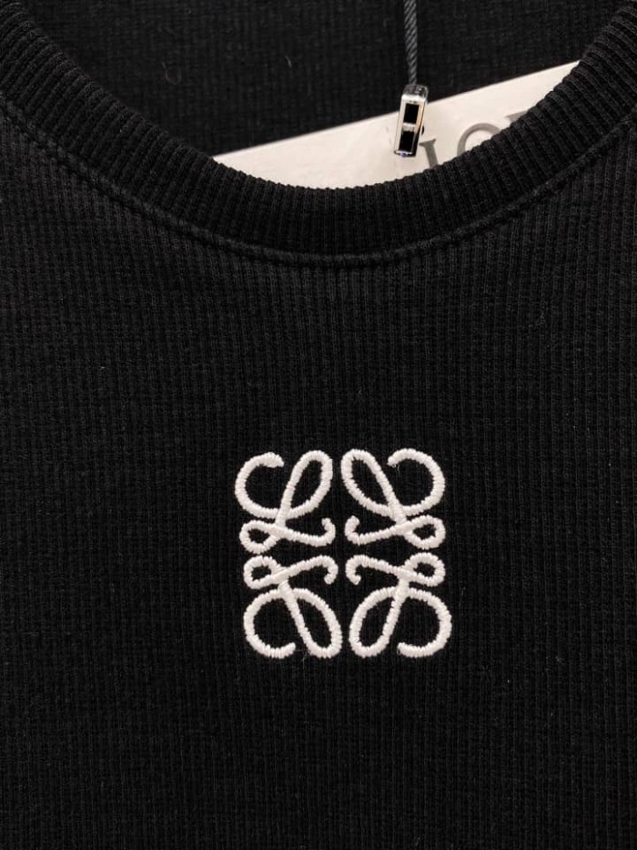 Loewe cotton logo printing round neck sleeveless vest female model S540Y07XA2-1100