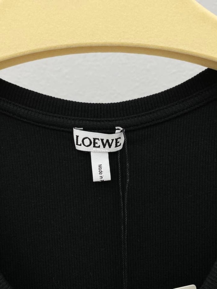 Loewe cotton logo printing round neck sleeveless vest female model S540Y07XA2-1100