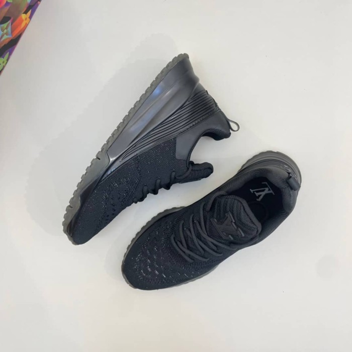 LOUIS VUITTON V.N.R Knitted Fabric Low top Sports Casual Shoes Men's Black