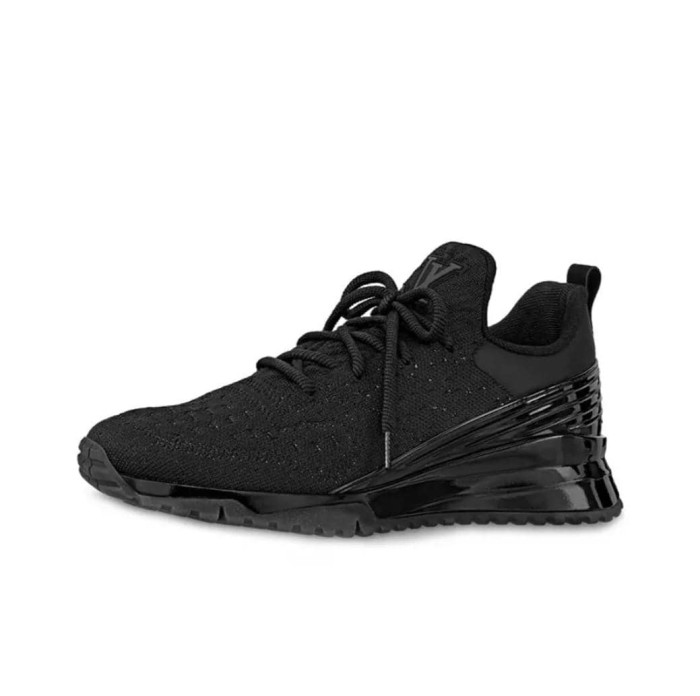 LOUIS VUITTON V.N.R Knitted Fabric Low top Sports Casual Shoes Men's Black