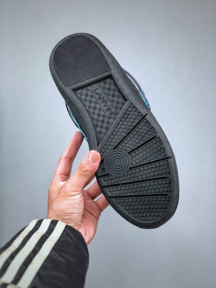 Lanvin Curb Sneakers Navy Blue Grey