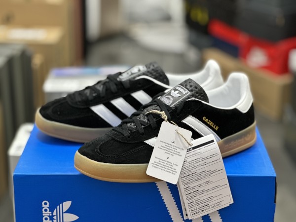 adidas Gazelle Black White Gum