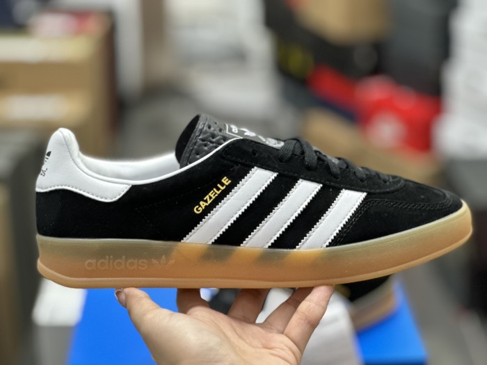 adidas Gazelle Black White Gum