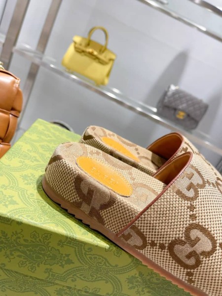 Gucci Gg Canvas Slide Sandal 'Camel Monogram'