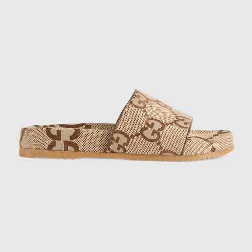 Gucci Gg Canvas Slide Sandal 'Camel Monogram'
