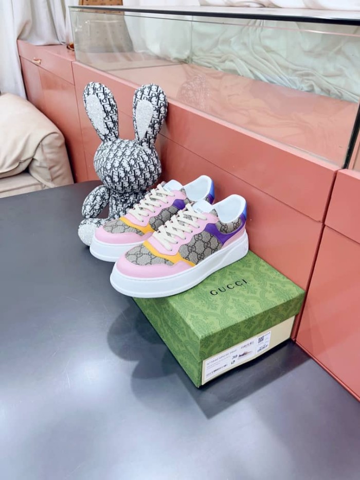 GUCCI GG Sneakers Beige Women's