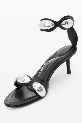 alexander wang dome 65 mid heel goatskin sandal