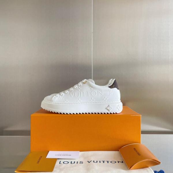 Louis Vuitton Time Out Debossed LV Monogram Leather White White (Women's)