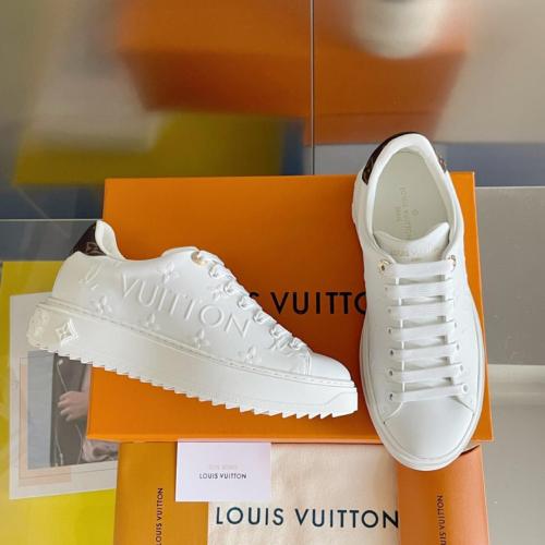 Louis Vuitton Time Out Debossed LV Monogram Leather White White (Women's)