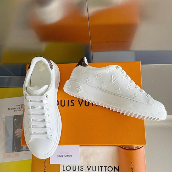 Louis Vuitton Time Out Debossed LV Monogram Leather White White (Women's)