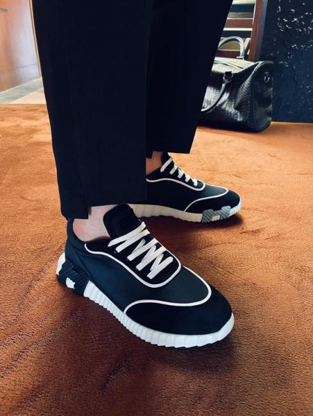 Hermes Bouncing sneaker Black white
