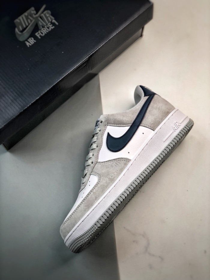 Nike Air Force 1 Low '07 Light Smoke Grey Midnight Navy