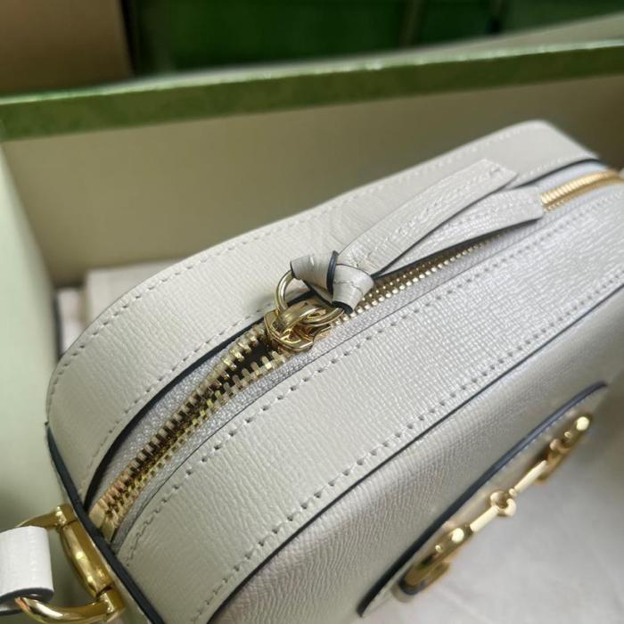 Gucci Horsebit 1955 Small Camera Shoulder Bag White 760196-1AAQD-9022 size 20*13*6cm