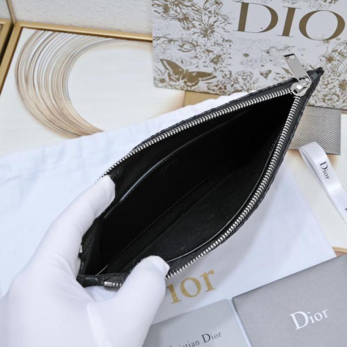 Handbags Pouch Black Dior Oblique jacquard 2OBCA251YSE_H03E size 30 x 20 cm
