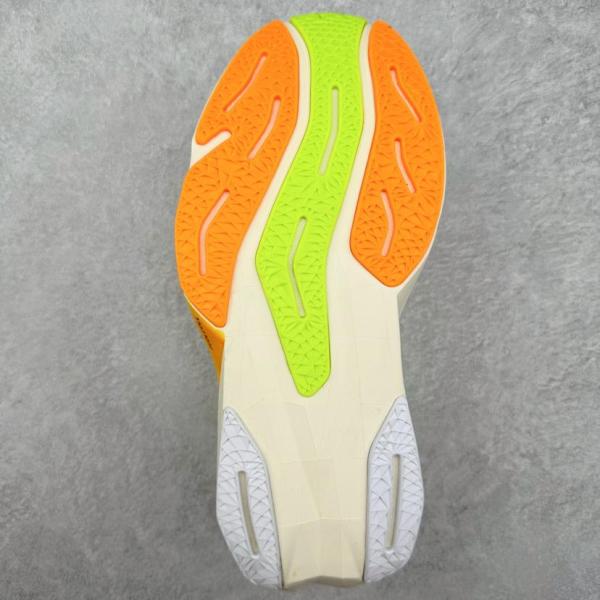 New Balance FuelCell Rebel v4 White with bleached lime glo and hot mango WFCXLA4