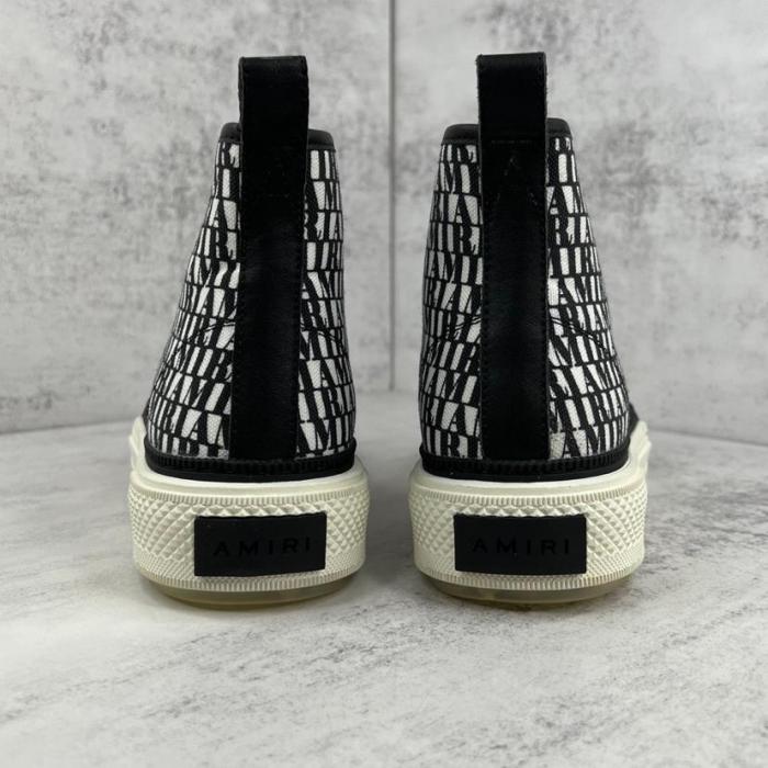 Amiri Court High Allover Logo Black White MFS008-004