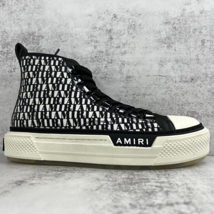 Amiri Court High Allover Logo Black White MFS008-004