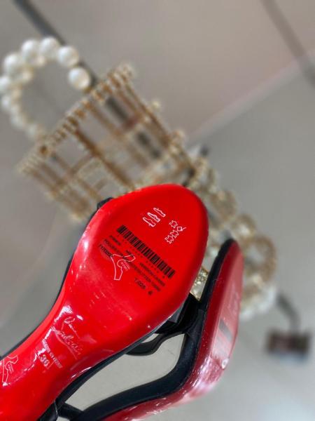 Christian Louboutin Rosalie 100 mm Sandals - Leather and PVC - Black - Women 3210190BK01