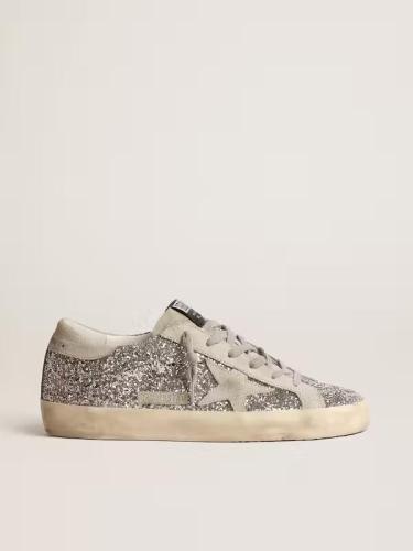 Golden Goose Super-Star Glitter Sneakers