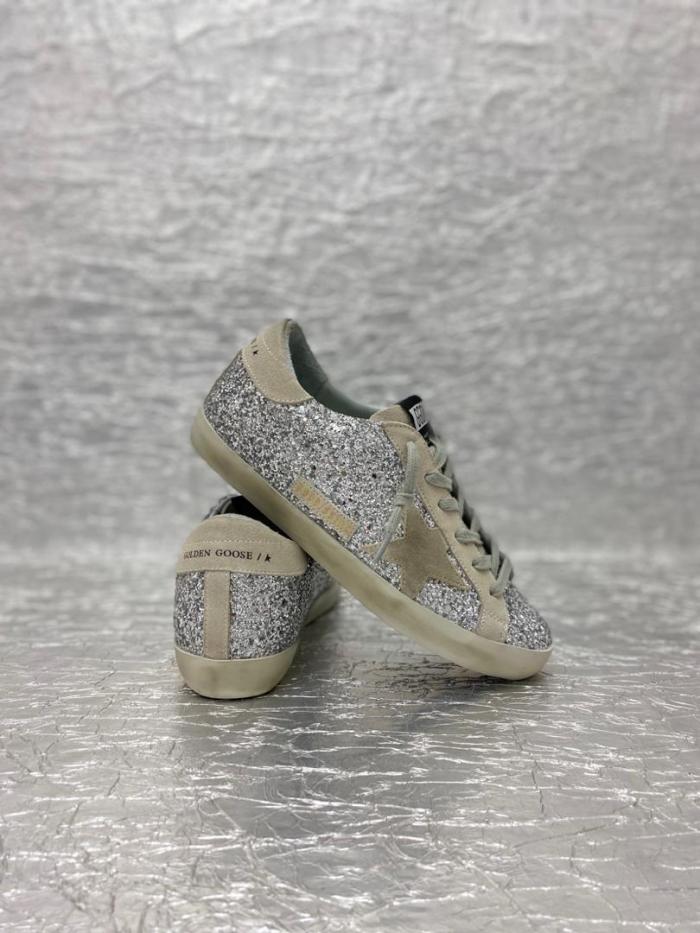 Golden Goose Super-Star Glitter Sneakers